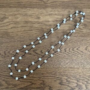 Stationed‎ Genuine Cultured Pearl Corded Necklace